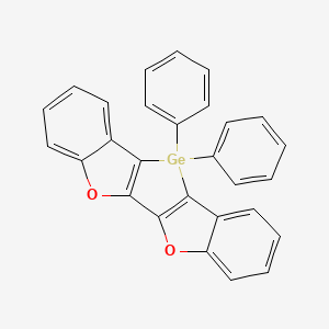 molecular formula C28H18GeO2 B12959694 Bis(benzothieno)germole 