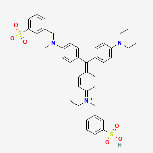 3-(((4-((4-(Diethylamino)phenyl)(4-(ethyl(3-sulfobenzyl)amino)phenyl)methylene)cyclohexa-2,5-dien-1-ylidene)(ethyl)ammonio)methyl)benzenesulfonate