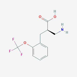 molecular formula C11H12F3NO3 B12959717 (R)-3-Amino-2-(2-(trifluoromethoxy)benzyl)propanoic acid 