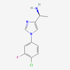 (S)-1-(1-(4-Chloro-3-fluorophenyl)-1H-imidazol-4-yl)ethan-1-amine