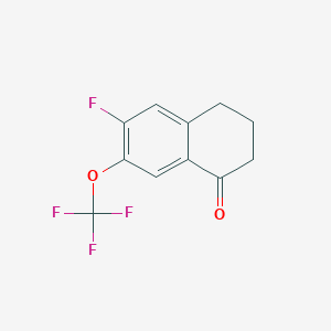 molecular formula C11H8F4O2 B12959737 6-Fluoro-7-(trifluoromethoxy)-3,4-dihydronaphthalen-1(2h)-one 