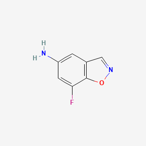 molecular formula C7H5FN2O B12959742 7-Fluorobenzo[d]isoxazol-5-amine 