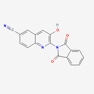 molecular formula C18H9N3O3 B12959762 2-(1,3-Dioxoisoindolin-2-yl)-3-hydroxyquinoline-6-carbonitrile 