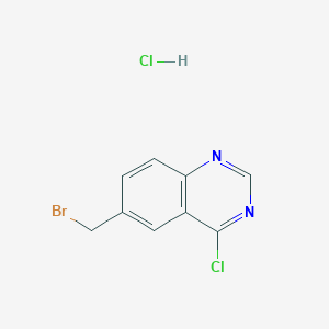 molecular formula C9H7BrCl2N2 B12959816 6-(Bromomethyl)-4-chloroquinazoline hydrochloride 