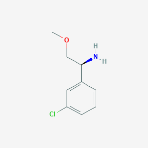 molecular formula C9H12ClNO B12959845 (S)-1-(3-Chlorophenyl)-2-methoxyethan-1-amine 