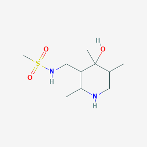 molecular formula C10H22N2O3S B12959864 N-((4-Hydroxy-2,4,5-trimethylpiperidin-3-yl)methyl)methanesulfonamide 