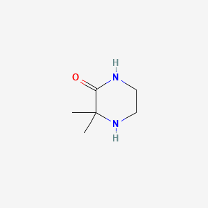 molecular formula C6H12N2O B1295987 3,3-二甲基哌嗪-2-酮 CAS No. 22476-74-0
