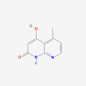 molecular formula C9H8N2O2 B12959915 4-Hydroxy-5-methyl-1,8-naphthyridin-2(1H)-one 