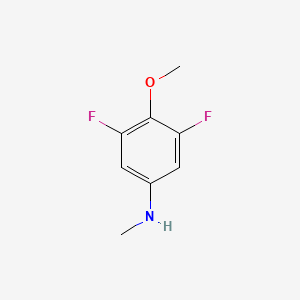 molecular formula C8H9F2NO B12959917 3,5-Difluoro-4-methoxy-N-methylaniline 