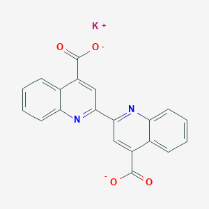 molecular formula C20H10KN2O4- B12959921 Monopotassium mono([2,2'-biquinoline]-4,4'-dicarboxylate) 