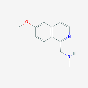 molecular formula C12H14N2O B12959975 1-(6-Methoxyisoquinolin-1-yl)-N-methylmethanamine 