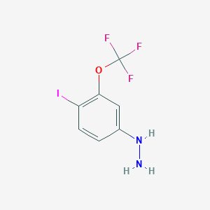 molecular formula C7H6F3IN2O B12959983 1-(4-Iodo-3-(trifluoromethoxy)phenyl)hydrazine 