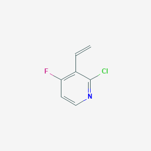 molecular formula C7H5ClFN B12960000 2-Chloro-4-fluoro-3-vinylpyridine 