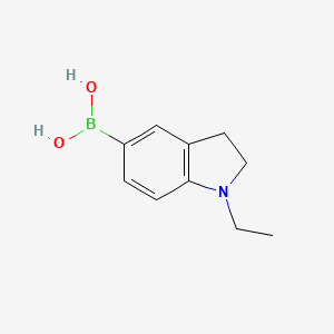 molecular formula C10H14BNO2 B12960019 (1-Ethylindolin-5-yl)boronic acid 