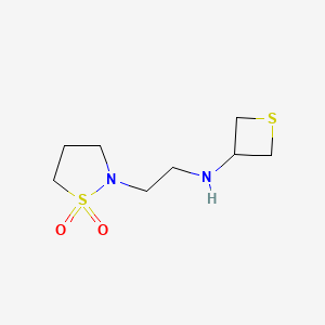 molecular formula C8H16N2O2S2 B12960048 2-(2-(Thietan-3-ylamino)ethyl)isothiazolidine 1,1-dioxide 