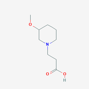 molecular formula C9H17NO3 B12960052 3-(3-Methoxypiperidin-1-yl)propanoic acid 