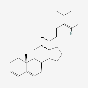 molecular formula C28H44 B12960065 (10R,13s)-13-[(z,1r)-4-isopropyl-1-methyl-hex-4-enyl]-10-methyl-2,7,8,9,11,12,14,15,16,17-decahydro-1h-cyclopenta[a]phenanthrene 