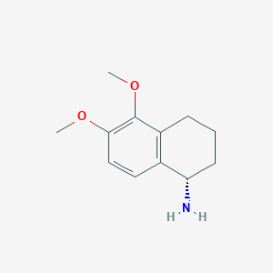 molecular formula C12H17NO2 B12960069 (S)-5,6-dimethoxy-1,2,3,4-tetrahydronaphthalen-1-amine hydrochloride 