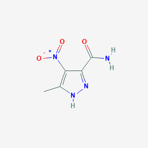 molecular formula C5H6N4O3 B1296007 5-methyl-4-nitro-1H-pyrazole-3-carboxamide CAS No. 1228362-74-0