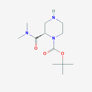 molecular formula C12H23N3O3 B12960081 tert-Butyl (S)-2-(dimethylcarbamoyl)piperazine-1-carboxylate 