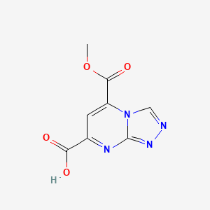 molecular formula C8H6N4O4 B12960094 5-(Methoxycarbonyl)-[1,2,4]triazolo[4,3-a]pyrimidine-7-carboxylic acid 