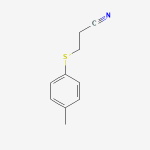 molecular formula C10H11NS B1296010 3-[(4-Methylphenyl)sulfanyl]propanenitrile CAS No. 5331-06-6