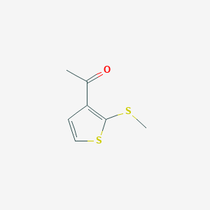 molecular formula C7H8OS2 B12960143 1-(2-(Methylthio)thiophen-3-yl)ethan-1-one 