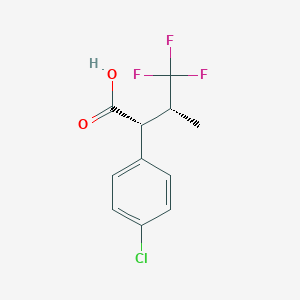 molecular formula C11H10ClF3O2 B12960149 (2R,3R)-2-(4-Chlorophenyl)-4,4,4-trifluoro-3-methylbutanoic acid 