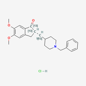 2-[(1-benzylpiperidin-4-yl)(113C)methyl]-5,6-dimethoxy-2,3-dihydroinden-1-one;hydrochloride