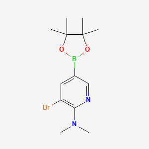 3-Bromo-N,N-dimethyl-5-(4,4,5,5-tetramethyl-1,3,2-dioxaborolan-2-YL)pyridin-2-amine