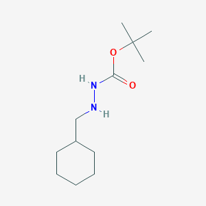 molecular formula C12H24N2O2 B12960200 Hydrazinecarboxylic acid, 2-(cyclohexylmethyl)-, 1,1-dimethylethyl ester 