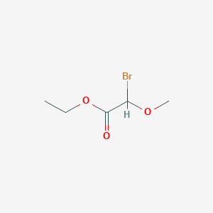 molecular formula C5H9BrO3 B12960207 Acetic acid, 2-bromo-2-methoxy-, ethyl ester 