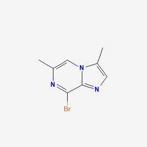 molecular formula C8H8BrN3 B12960234 8-Bromo-3,6-dimethylimidazo[1,2-a]pyrazine 