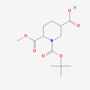 1-(Tert-butoxycarbonyl)-6-(methoxycarbonyl)piperidine-3-carboxylic acid