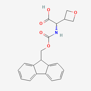 molecular formula C20H19NO5 B12960249 (S)-2-((((9H-Fluoren-9-yl)methoxy)carbonyl)amino)-2-(oxetan-3-yl)acetic acid 