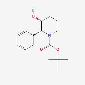 molecular formula C16H23NO3 B12960270 tert-Butyl (2R,3R)-3-hydroxy-2-phenylpiperidine-1-carboxylate 