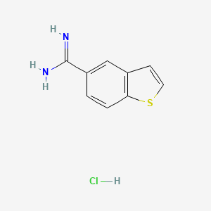 molecular formula C9H9ClN2S B12960285 Benzo[b]thiophene-5-carboximidamide hydrochloride 