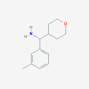 molecular formula C13H19NO B12960286 (Tetrahydro-2H-pyran-4-yl)(m-tolyl)methanamine 