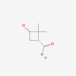 molecular formula C7H10O3 B1296029 2,2-二甲基-3-氧代环丁烷甲酸 CAS No. 3183-43-5