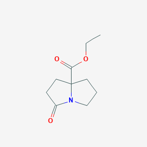 molecular formula C10H15NO3 B12960321 Ethyl 3-oxotetrahydro-1H-pyrrolizine-7a(5H)-carboxylate 