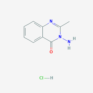 molecular formula C9H10ClN3O B12960342 3-Amino-2-methylquinazolin-4(3H)-one hydrochloride 