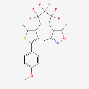 molecular formula C22H17F6NO2S B12960343 3,5-Dimethyl-4-[2-[2-methyl-5-(4-methoxyphenyl)-3-thienyl]-3,3,4,4,5,5-hexafluoro-1-cyclopentenyl]isoxazole 