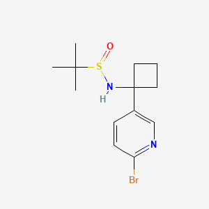 N-(1-(6-Bromopyridin-3-yl)cyclobutyl)-2-methylpropane-2-sulfinamide