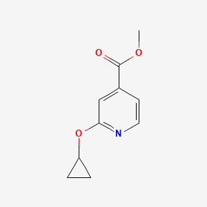 molecular formula C10H11NO3 B12960394 Methyl 2-cyclopropoxyisonicotinate 