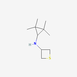 molecular formula C10H19NS B12960406 N-(2,2,3,3-Tetramethylcyclopropyl)thietan-3-amine 