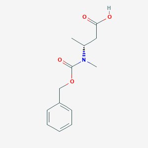 molecular formula C13H17NO4 B12960441 (R)-3-(((Benzyloxy)carbonyl)(methyl)amino)butanoic acid 