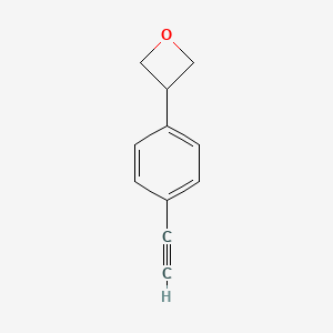 molecular formula C11H10O B12960461 3-(4-Ethynylphenyl)oxetane 