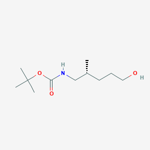 molecular formula C11H23NO3 B12960462 tert-butyl N-[(2R)-5-hydroxy-2-methyl-pentyl]carbamate 