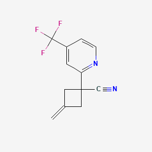 3-Methylene-1-(4-(trifluoromethyl)pyridin-2-yl)cyclobutane-1-carbonitrile