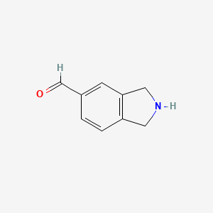 molecular formula C9H9NO B12960509 Isoindoline-5-carbaldehyde 